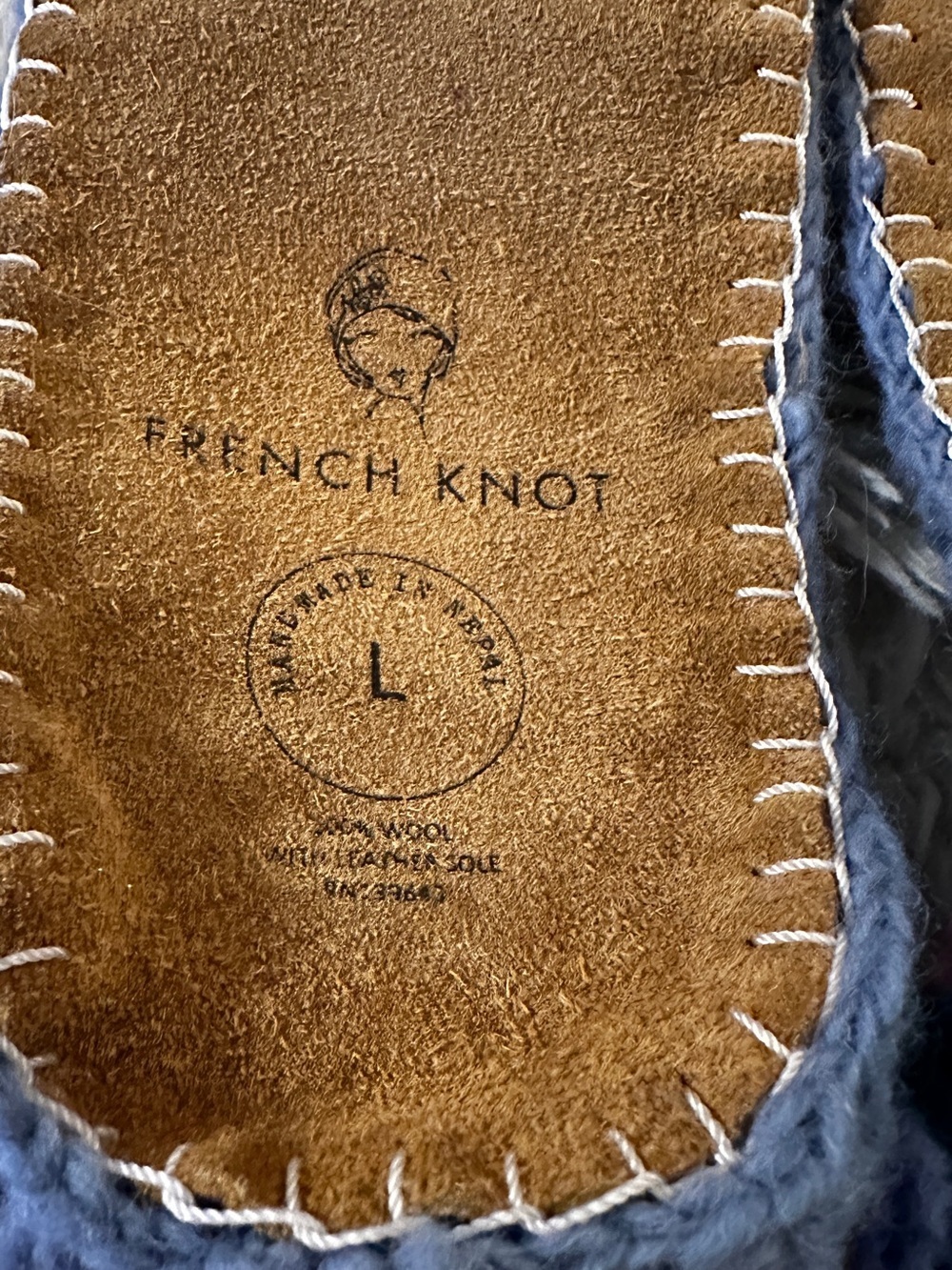 NWT Free People French Knot "Frosty Friends" Slipper Socks Size Large - Picture 7 of 7